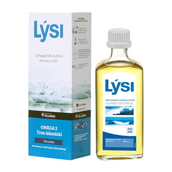 Tran islandzki msc omega-3 (1080 mg) naturalny 240 ml - LYSI