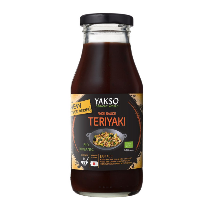 Sos sojowy słodki teriyaki do woka BIO 240 ml - YAKSO