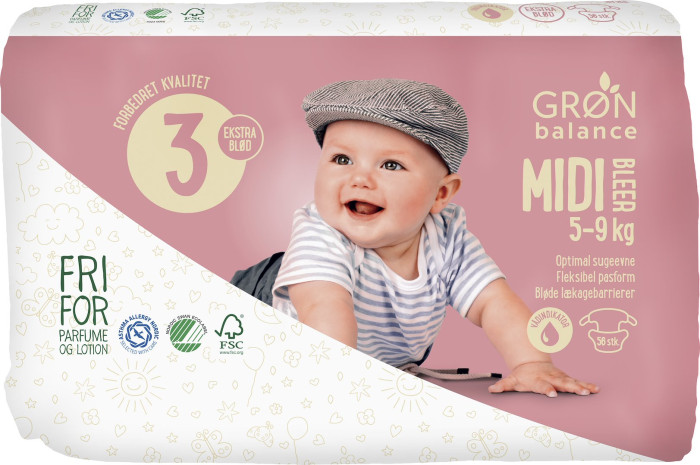 Pieluchy midi eco 5 - 9 kg (56 szt.) - GRON BALANCE