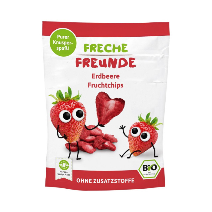 Truskawki liofilizowane dla dzieci bezglutenowe BIO 12 g - FRECHE FREUNDE
