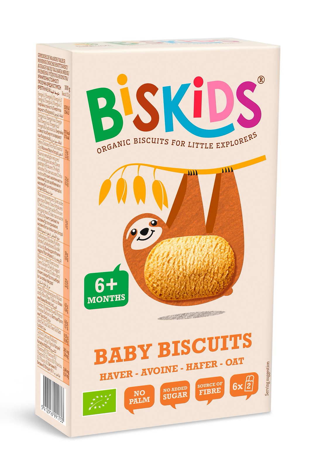 Ciasteczka owsiane od 6 miesiąca BIO 120 g - BISKIDS