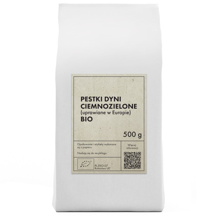 Pestki dyni ciemnozielone (uprawiane w europie) BIO 500 g - THE PLANET