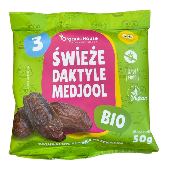 Daktyle medjool świeże bezglutenowe BIO 50 g (3 szt.) - ORGANICHOUSE