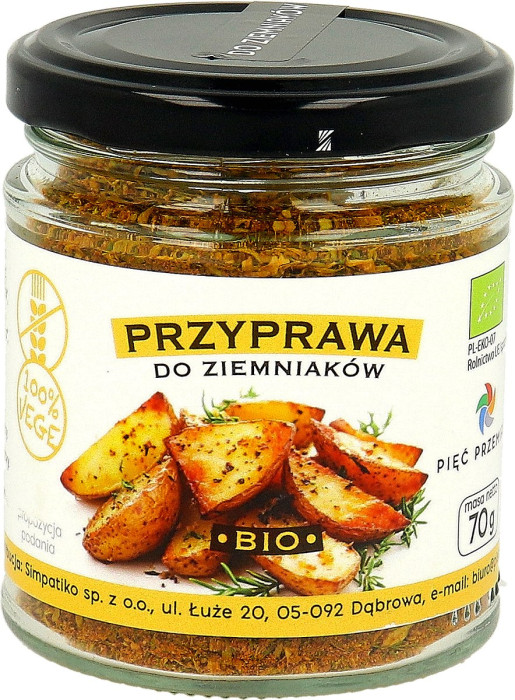 Przyprawa do ziemniaków bezglutenowa BIO 70 g - PIĘĆ PRZEMIAN