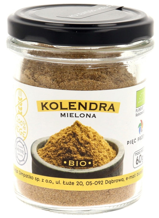 Kolendra mielona bezglutenowa BIO 60 g - PIĘĆ PRZEMIAN