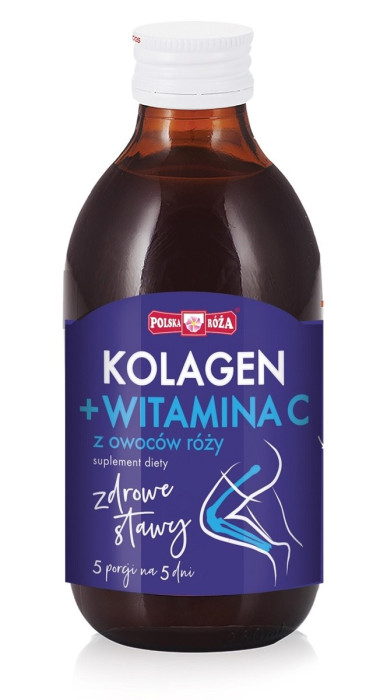 Zdrowe stawy - KOLAGEN + WITAMINA C Z OWOCÓW RÓŻY 250 ml - POLSKA RÓŻA