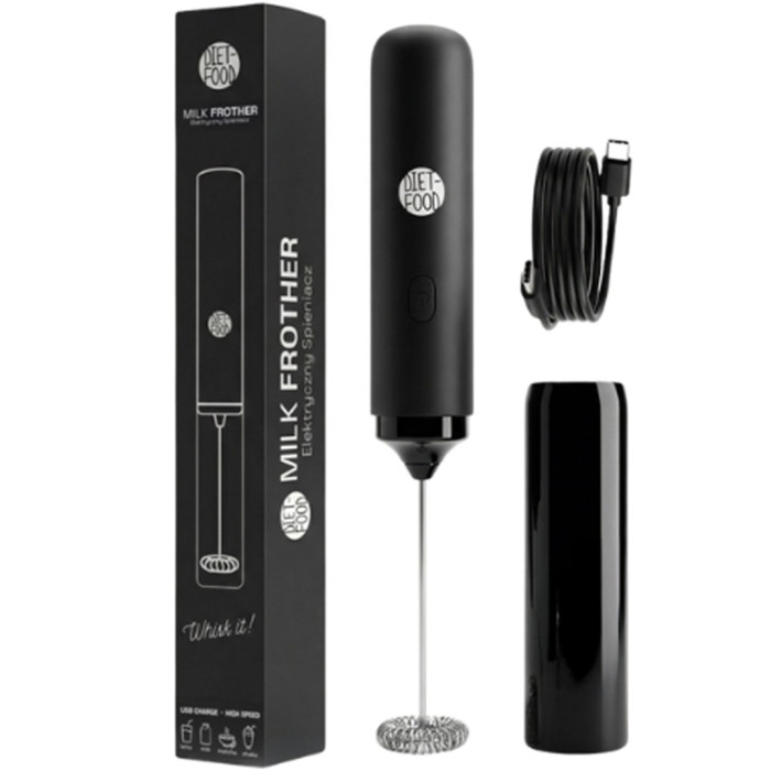Spieniacz do mleka elektryczny usb-c - DIET-FOOD