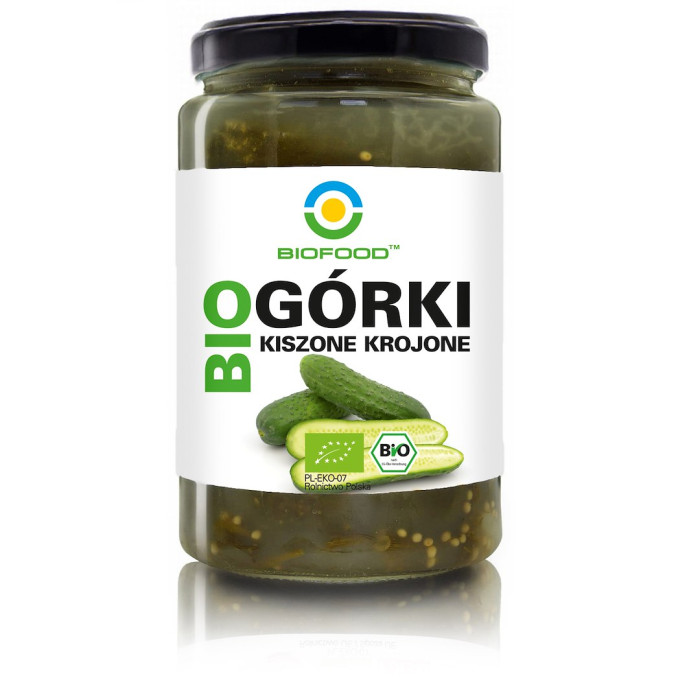 Ogórki kiszone krojone bezglutenowe BIO 750 g (500 g) - BIOFOOD