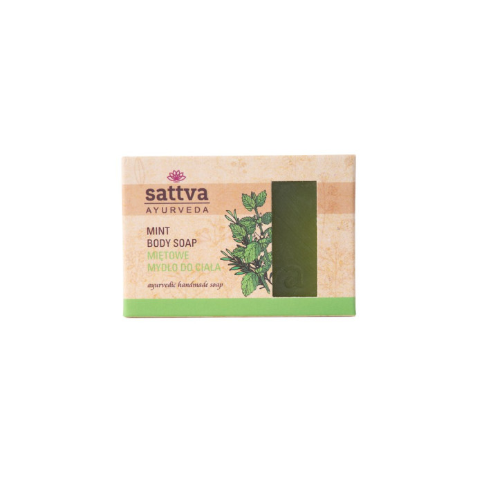 Mydło w kostce do ciała mięta 125 g - SATTVA (AYURVEDA)