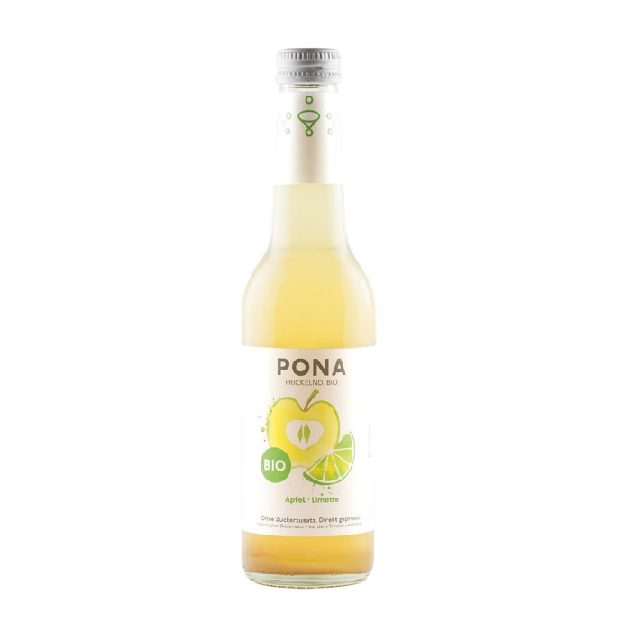 Napój jabłko - limonka bez dodatku cukrów BIO 330 ml - PONA