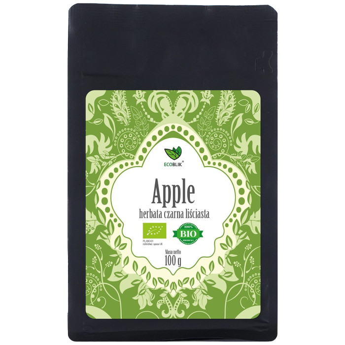 Herbata czarna liściasta jabłkowa BIO 100 g - ECOBLIK