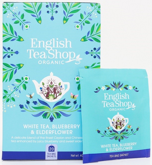 Herbata biała z czarnym bzem i borówką BIO (20 x 2 g) 40 g - ENGLISH TEA SHOP ORGANIC