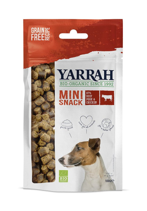 (dla psa) przysmak - mini snacki z wołowiną BIO 100 g - YARRAH
