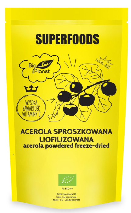 Acerola liofilizowana sproszkowana BIO 100 g - BIO PLANET SUPERFOODS