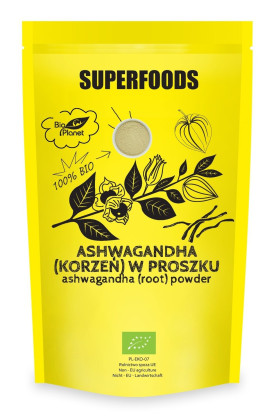 Ashwagandha sproszkowana BIO 150 g - BIO PLANET SUPERFOODS