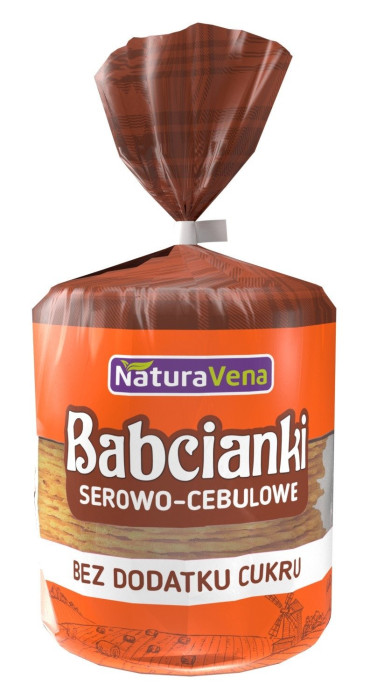 Babcianki serowo-cebulowe bez dodatku cukrów 110 g - NATURAVENA
