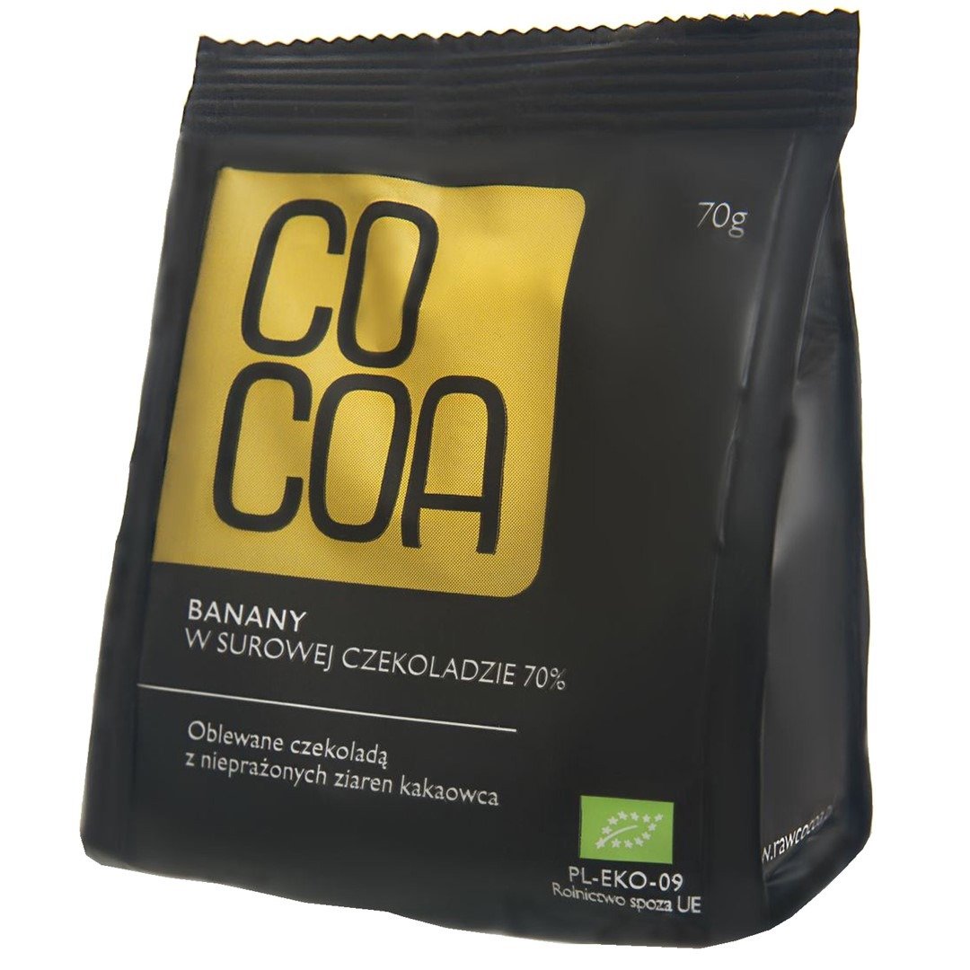Banany w czekoladzie surowej BIO 70 g - COCOA