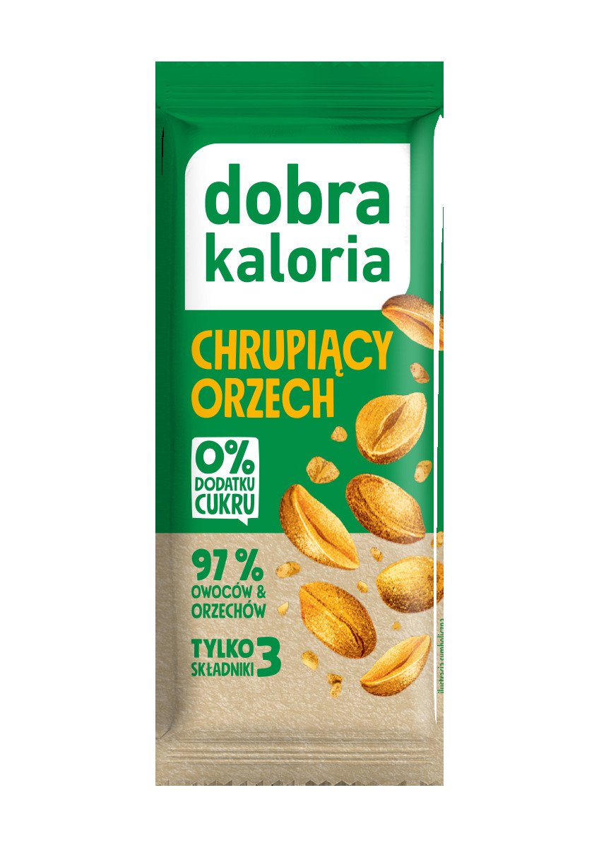 Baton daktylowy chrupiący orzech bez dodatku cukrów 35 g - DOBRA KALORIA