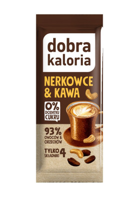 Baton daktylowy nerkowce & kawa bez dodatku cukrów 35 g - DOBRA KALORIA