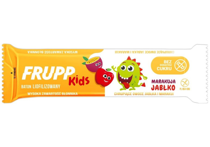 Baton dla dzieci liofilizowany jabłko - MARAKUJA BEZGLUTENOWY 9 g - CELIKO (FRUPP KIDS)