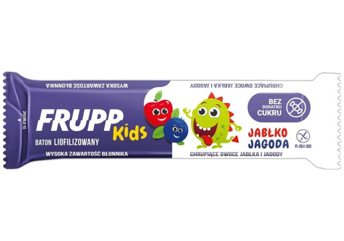 Baton dla dzieci liofilizowany jabłko - JAGODA 9 g - CELIKO (FRUPP KIDS)