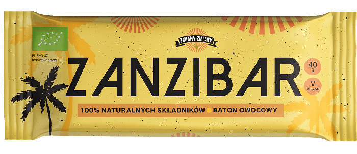 Baton owocowy zanzibar bezglutenowy BIO 40 g - ZMIANY ZMIANY