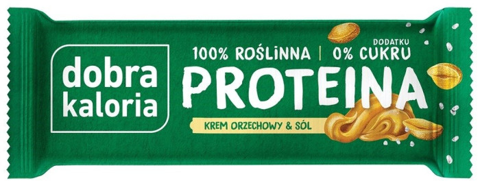 Baton proteinowy krem orzechowy & sól bez dodatku cukrów 45 g - DOBRA KALORIA
