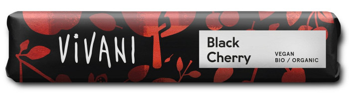 Baton z gorzkiej czekolady z crunchy wiśniowym BIO 35 g - VIVANI