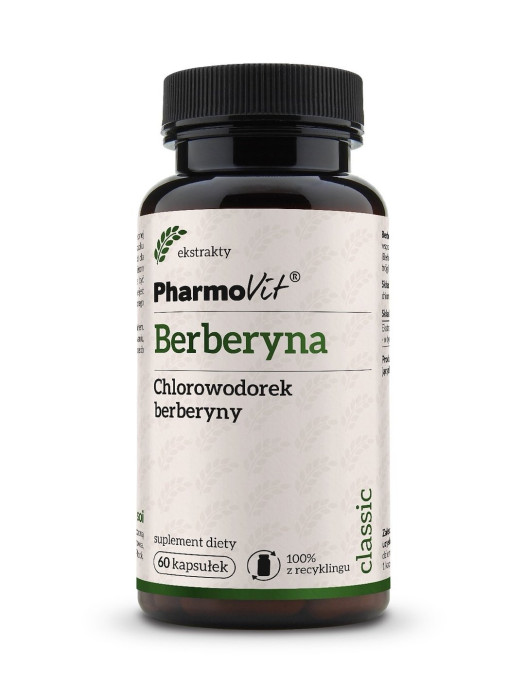 Berberyna (388 mg) bezglutenowa 60 kapsułek - PHARMOVIT (CLASSIC)