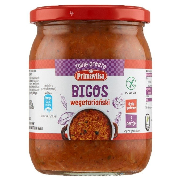 Bigos wegetariański bezglutenowy 480 g - PRIMAVIKA