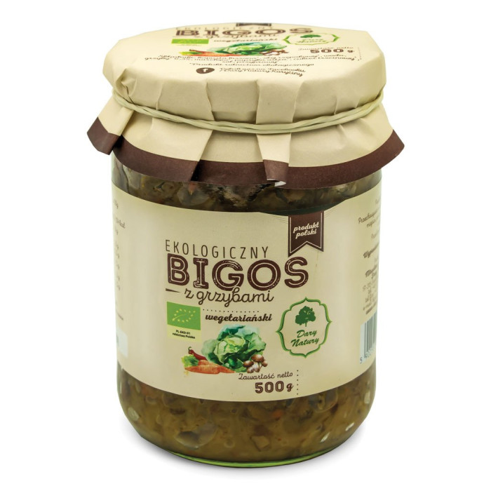 Bigos wegetariański z grzybami BIO 500 g - DARY NATURY