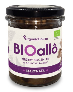 Bioallo marynata - grzyby boczniak w delikatnej zalewie bezglutenowa BIO 180 g - ORGANICHOUSE