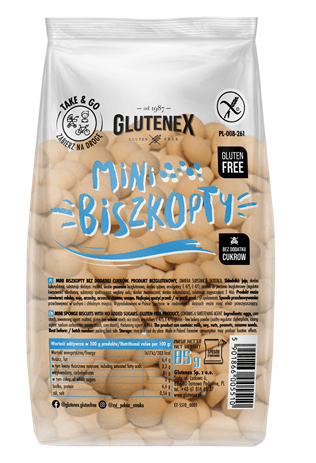 Biszkopty mini bez dodatku cukrów bezglutenowe 85 g - GLUTENEX