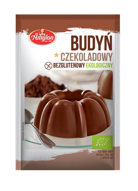 Budyń o smaku czekoladowym bezglutenowy BIO 40 g - AMYLON