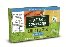 Bulion - kostki warzywne bez dodatku cukrów o niskiej zawartości soli BIO (8 x 8,5 g) 68 g - NATUR COMPAGNIE