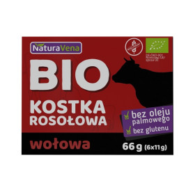 Bulion - kostki wołowe bezglutenowe BIO (6 x 11 g) 66 g - NATURAVENA