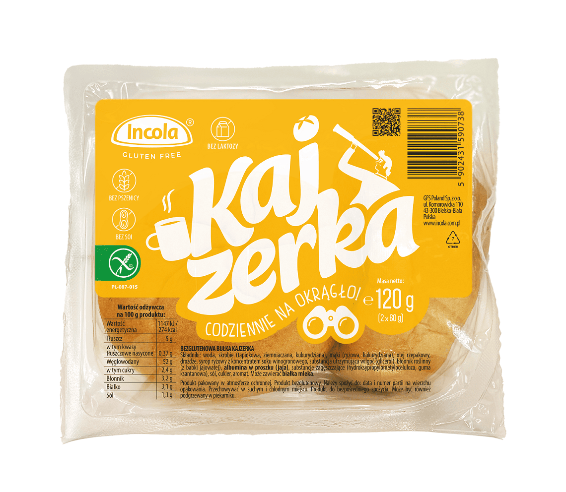 Bułki kajzerki bezglutenowe (2 szt.) 120 g - INCOLA