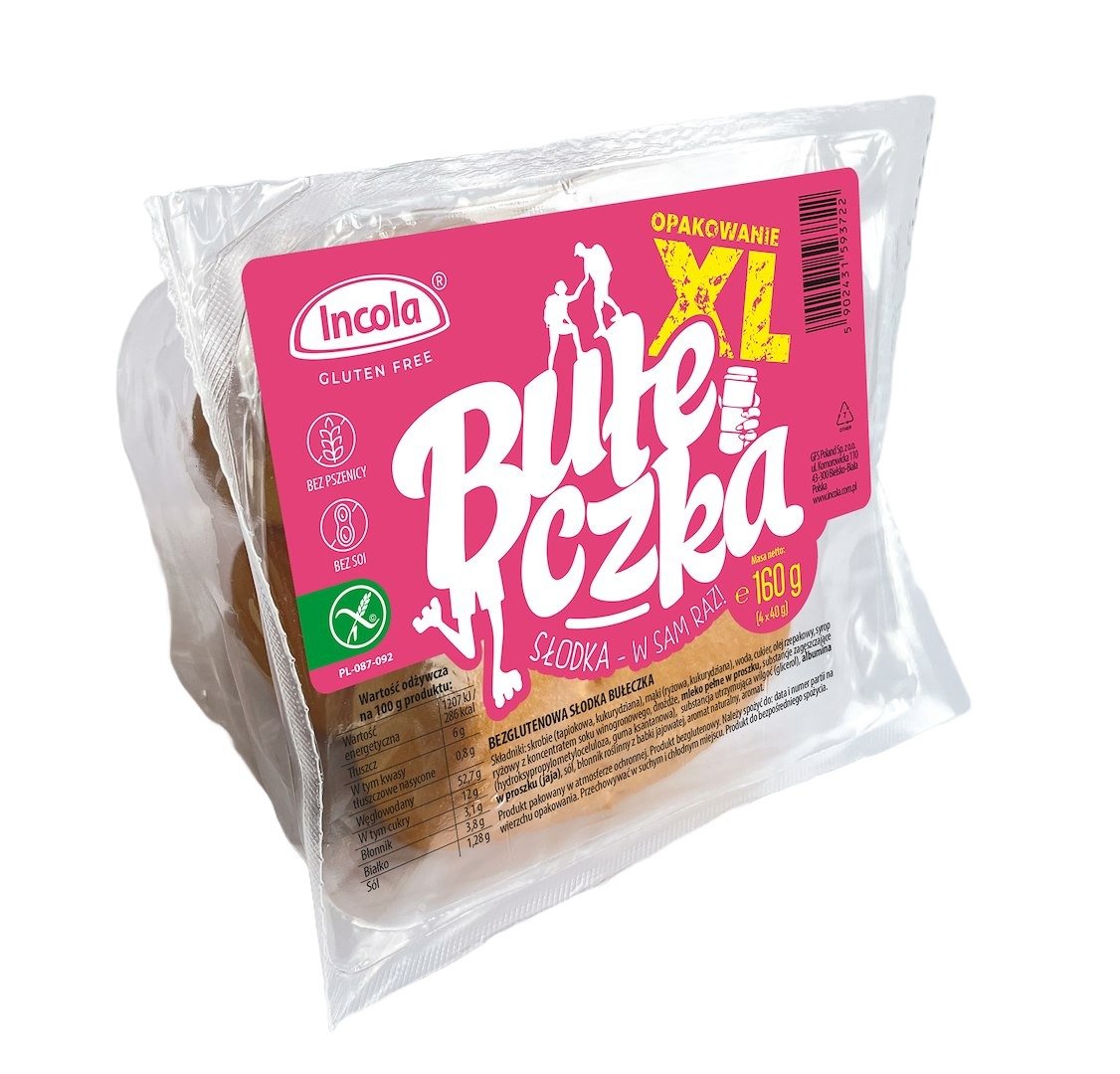 Bułki słodkie xl bezglutenowe (4 szt.) 160 g - INCOLA