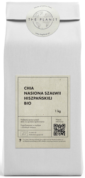 Chia - nasiona szałwii hiszpańskiej BIO 1 kg - THE PLANET