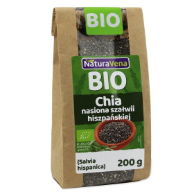 Chia - nasiona szałwii hiszpańskiej BIO 200 g - NATURAVENA