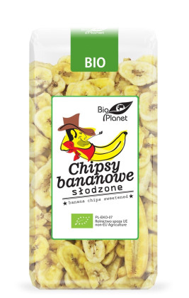 Chipsy bananowe słodzone BIO 150 g - BIO PLANET