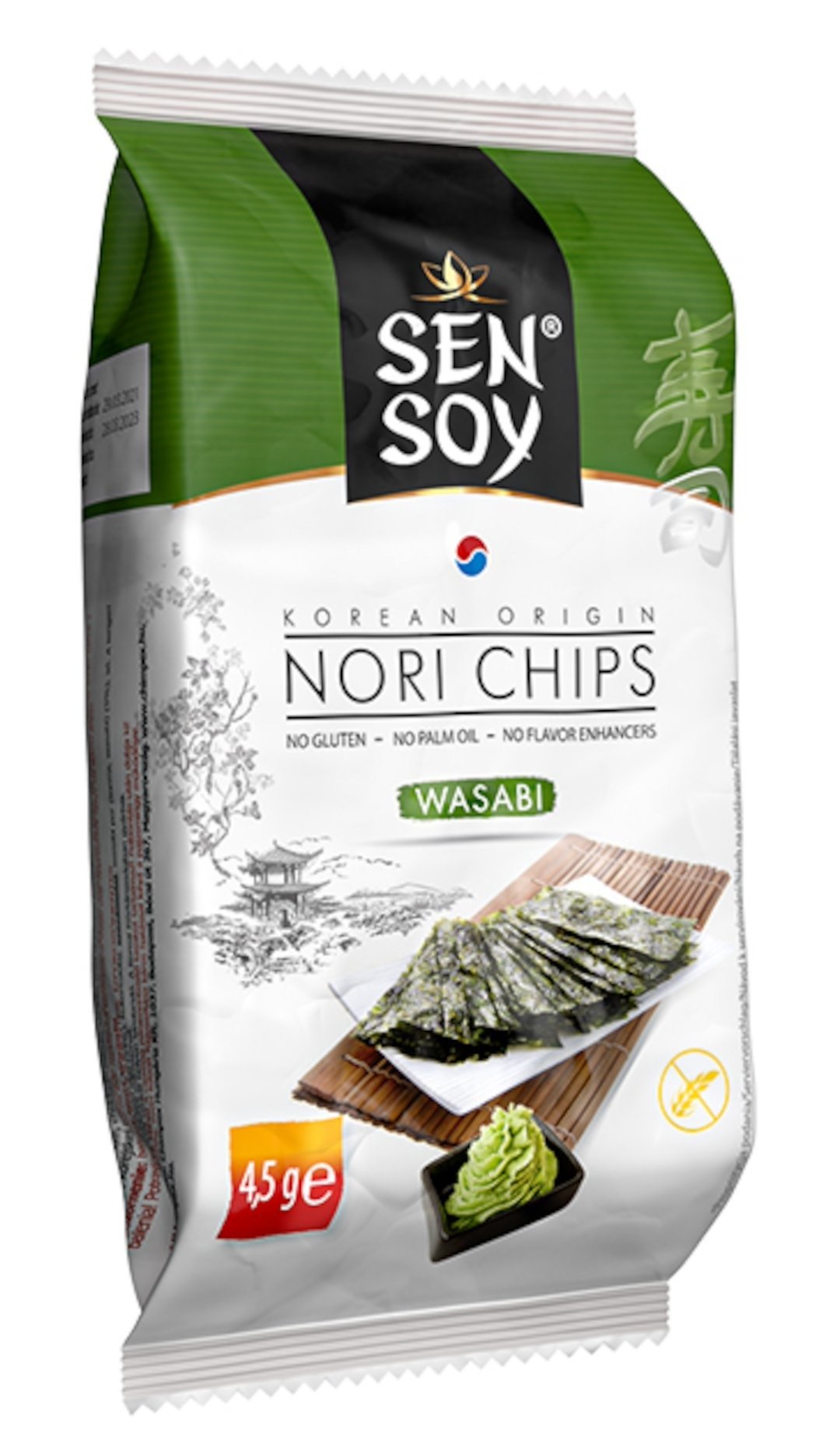 Chipsy&#x20;nori&#x20;wasabi&#x20;bezglutenowe&#x20;4,5&#x20;g&#x20;-&#x20;SEN&#x20;SOY