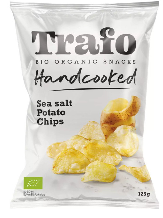 Chipsy ziemniaczane cienko krojone z solą morską BIO 125 g - TRAFO