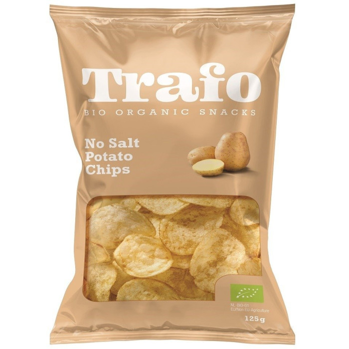 Chipsy ziemniaczane naturalne bez dodatku soli BIO 125 g - TRAFO