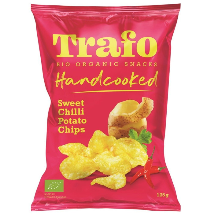 Chipsy ziemniaczane o smaku słodkie chili BIO 125 g - TRAFO