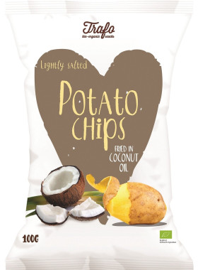 Chipsy ziemniaczane smażone na oleju kokosowym BIO 100 g - TRAFO