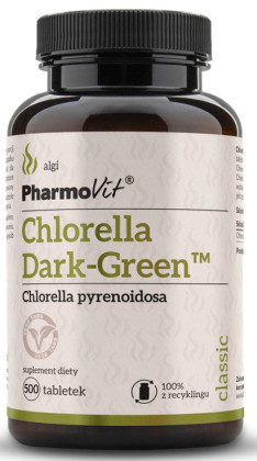 Chlorella dark green (1500 mg) 500 tabletek - PHARMOVIT (CLASSIC)