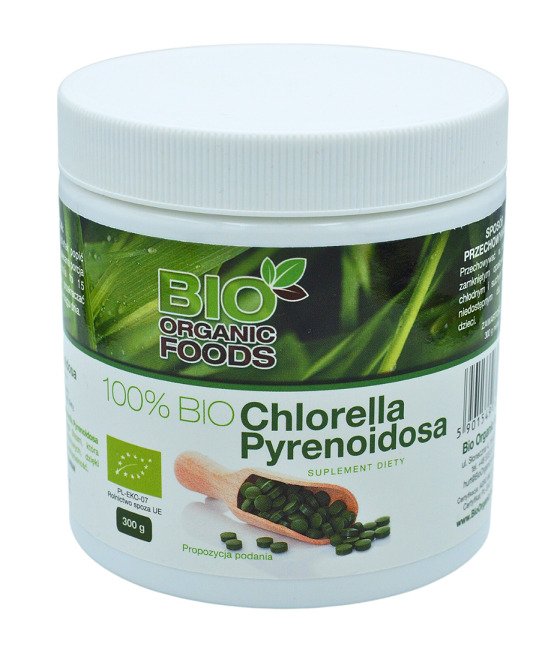 Chlorella pyrenoidosa BIO (250 mg) 1200 TABLETEK - BIO ORGANIC FOODS