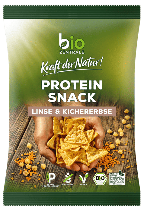 Chrupki proteinowe soczewica - ciecierzyca bezglutenowe BIO 50 g - BIO ZENTRALE