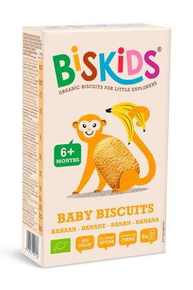 Ciasteczka bananowe od 6 miesiąca BIO 120 g - BISKIDS